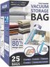 25 Pack Vacuum Storage Bags, Space Saver Vacuum Storage Bags, Vacuum Seal Bags for Clothing, Clothes, Comforters and Blankets, Hand Pump Included