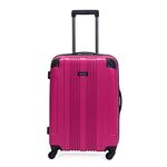 Kenneth Cole REACTION Out of Bounds Lightweight Hardshell 4-Wheel Spinner Luggage, Magenta, 24-Inch Checked, Out of Bounds