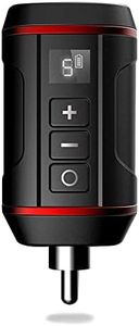Tattoo Power Supply - Ambition Professional Mini Portable RCA Wireless Tattoo 1800mAh Lithium Battery Power Supply with LED Digital Display for Rotary Tattoo Pen Machine Gun