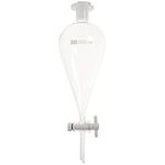 iplusmile Glassware & Labware Borosilicate Glass 500ml Separating Funnel, Heavy Wall Pear Conical Funnel with Stopcock for Lab Chemical Experiment Glass Separatory Funnel Stand Set