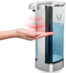 Automatic Liquid Soap Dispenser 17oz/500ml Touchless Dish Soap Dispenser IPX5 Waterproof 4 Adjustable Dispensing Levels,Liquid Hand Soap Dispenser Electric for Kitchen Bathroom Hotel,USB Charging