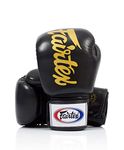 Fairtex BGV19 Deluxe Tight-Fit Gloves (Black, 12 oz)