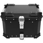 36L 45L 55L 65L 80L 100L Top Box for Motorcycle, Motorcycle Tour Tail Box, Motorcycle Top Box Aluminum Motorcycle Luggage with Security Lock, for Motorbike,Moped,Scooter,Black-100L