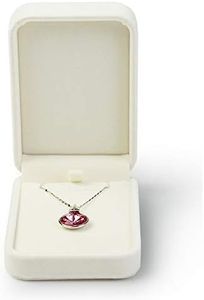 Oirlv Velvet Necklace Gift Box Creamy-white Jewelry Gift Box Pendant Long Chain Storage Case