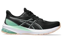 ASICS Women's GT-1000 12 Sneaker, BLACK/MINT TINT, 8 UK