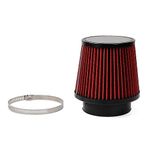 Red 4" 100mm Inlet Cone Replacement Dry Air Filter High Flow Car Performance Cold Air Intake Filter