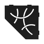 Schluter Systems Pentagonal Corner Shelf-E - Curve Design - Matte Black - (SES2D6MGS) Kerdi-Line Shower Acessory