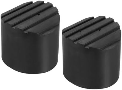 PATIKIL Scaletta Antiscivolo Piedi 3,2"/80mm 2pz Gomma Rotondo Piedino Protettivo Tappetino Cuscino Ricambio per Telescopico Pieghevole Estensibile Protezione Nero