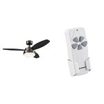 Westinghouse Lighting 7221514 Contemporary Alloy 42" Reversible 3 Blade Led Ceiling Fan in Gun Metal Finish & Westinghouse Lighting Canada 7787000 Ceiling Fan and Light Remote Control