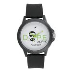 Fastrack Unisex Silicone Analog White Dial Watch-38024Pp34, Band Color-Black