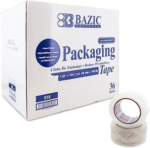 BAZIC Products Clear Heavy Duty Packing Tape 1.88" x 109.3 Yards, Industrial Shipping Mailing Moving Sealing Tapes, 36-Pack