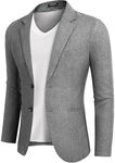 COOFANDY Men's Blazer Casual Slim Fit Sport Coats Two Button Lightweight Suit Jacket, Dusty Gray, Medium