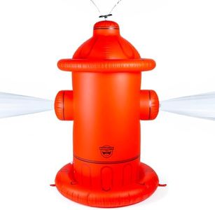 BigMouth Inc. Giant Fire Hydrant Inflatable Sprinkler, Fun Summer Backyard Water Game & Splash Toy for Kids, 6 Feet Tall