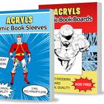Acryls Uk Comic Book Bags - 27 x 18cm Acid Free Crystals Clear Sleeves & Backing Boards 27 x 17.3 cm for Comics (50 Bags + 50 Boards)