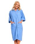 Suzy & Me Towelling Zip Hoody Robe (BLUE 14-16)