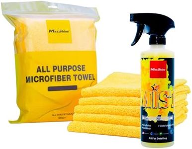 Maxshine Snow Shine Kit - Includes (1) AIO Mist Cleaner & (5) 380GSM Edgeless Microfiber Towels for Car Detailing - Auto Detailing Supplies & Accessories