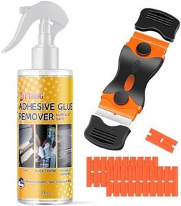 MCTRHG Adhesive Remover for Cars, 3.3 fl.oz Car Sticker Remover Spray with Scraper & Extra Plastic Razor Blades, Sticker Remover for Cars, Windows, Rapidly Removes Labels, Sticker, Glue