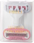 Truly Beauty Magnetic Razor Heads (2pk) | Double-Bladed Refill Cartridges for Silky Smooth Shave | Pivoting Head w/Gel Bars for Comfort | Long-Lasting, Snap-In Design | Fits Signature Razor Handle