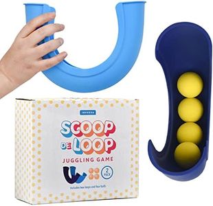 IMPRESA [2 Pack Scoop-de-Loop Juggling Set for Teens & Adults - to Develop Motor Skills & Concentration - Fun Toss & Catch Ball Game - Fun Toys for Teens - Exciting & Entertaining Skills Games