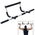 leikefitness Pull-Up Bar For Door Frame, Portable Multi 3 Grips Doorway Grip Chin Up Bar for Home, No-Drill Installation, Thickened Steel, Heavy Duty Hook Bar (Silver)