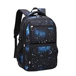 Galaxy-Print Backpack Rucksack for Boys Middle-School Elementary Bookbag