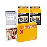 KODAK Mini 3 Retro 4PASS Portable Photo Printer (3x3) + 68 Sheets Bundle, Yellow