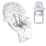 My Babiie MBHC8 Premium Highchair Seat Cover Only with 5-Point Harness - Padded PVC Seat Cover, Easy Clean, Seat Cushion Compatible with My Babiie MBHC8 - Safari