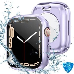 Tensea (2 in 1) for Waterproof Apple Watch Screen Protector Case SE 2nd Generation SE Series 6 5 4 40mm Accessories, iWatch PC Face Cover Built-in Tempered Glass Film, Front and Back Bumper Women Men