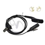 UAYESOK Surveillance Covert Air Acoustic Tube Earpiece Headset with PTT Mic and Earmold for Motorola Multi Pin DP3400 DP3401 DP3600 DP3601 DP4400 DP4600 DP4800 DP4801 XIRP8200 Two Way Radio (Black)