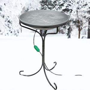 Prime Retreat Heated Bird Bath with Metal Stand and Cord Connector Kit