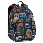 Coolpack F059673, Rider Big City School Backpack, Multicoloured, Big City, 43 x 31 x 19 cm, Designer