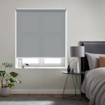 Colornest Roller Blinds for Windows 57 Inch W X 72 Inch L | Light Filtering Roll-Up Shades Sun UV Protection for Home & Office Grey| Heavy Duty in 38 MM Pole