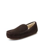 DREAM PAIRS Men's Au-Loafer-01 Suede Faux Fur Moccasin Slippers Loafers Shoes Brown Size 8.5 M US