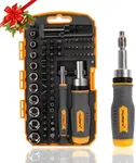 MULWARK Screwdriver Bits & Socket Set 77 Pieces, Ratchet Screwdriver Set with Case, Multipurpose Tool Kit for DIY & Professional Use Gift for Men, Bit Set, Complete Screwdriver Set for Home & Garage