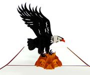 American Eagle, Pop Up Card, 3D Popup Greeting Cards, for Birthday, Valentine's Day, Mothers Day, Spring, Fathers Day, Graduation, Wedding, Anniversary, Thank You, Get Well, All Occasion | 6" x 6"