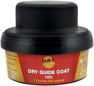 Dura-Gold Premium Red Dry Guide Coat Kit, 7 Ounces (200 Grams) - Powder that Instantly Highlights Auto Bodyshop Repair Surface Imperfections, Identify Body Filler Pinholes, Sanding Scratches Defects
