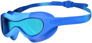 arena Spider Kids Mask Anti-fog Swimming Goggles, Swimming Mask with Large Lenses, Medium-Dark Lenses for Any Environment, UV Protection, Self-Adjusting Nose Bridge, Close-Fitting