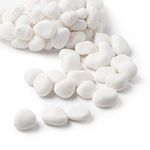 Foodie Puppies Natural Polished Decorative White Stones - (Medium, 15Kg) (0.5cm - 2cm) for Home Decoration, Art & Craft, Aquarium/Fish Tank, Garden and Swimming Pool | River Pebble Unplanted Substrate