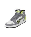 Puma Unisex-Kid RBD Game V1 JR Feather Gray-Lime Smash-Gray Tile Sneaker - 5 UK (40030902)