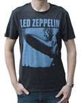 Amplified Led Zeppelin Tour '77 Rock Band Charcoal Mens T-shirt