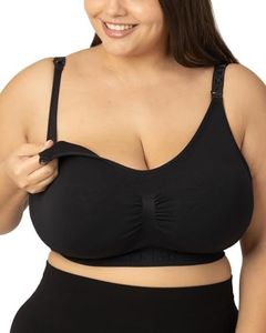 Kindred Bravely Sublime Simply Nursing Bras for Breastfeeding, Adjustable, Seamless & Wireless Maternity Bra (Black, Small Busty)