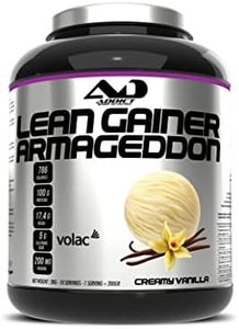 Protéine masse musculaire | Avoine instantanée | Prise de poids | Whey Protéine | Lean Gainer Armageddon | 2 Kg | Gout Creamy Vanilla |