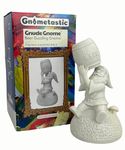 Gnometastic Gnude Gnomes - Unpainted Beer Guzzling Garden Gnome Statue, 8.45" Tall/DIY Paint Your Own Gnome