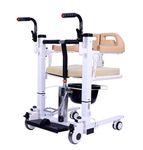 Ryder TC 20 Transfer Chair cum Toilet Chair with Hydraulic System | Assembled Patient Transfer Chair | Lightweight Transfer Wheelchair