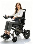 Electric Wheelchair for Adults & Seniors(32LBS Lightweight Aluminum Frame )( 3-Second Fold )( Ergonomic Design)( Friendly Mobility Scooter with 360° )All-Terrain Travel, Airplane