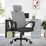 beAAtho® | Verona | Executive Mesh Office Chair | 3 Years Limited Warranty | High Back | Ergonomic Revolving Chair for Home & Office (Grey)