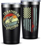 Fufandi Fishing Gifts For Men - Gifts for Fisherman - Birthday Fathers Day Gift for Dad, Men, Husband, Him - Tumbler Cup 20oz