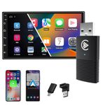 Carlizem Wireless Carplay and Android Auto Adapter 2-in-1 | Quick Connection & Auto Reconnect | Bluetooth 5.3 & 5.8Ghz WiFi| High Performance | Easy to Use & Setup iOS & Android