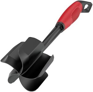 Ourokhome Upgrade Meat Chopper and Potato Masher, Heat Resistant Ground Meat Smasher for Hamburger, 5 Curved Blades Ground Beef Smasher, Nylon Non Stick Mixer, Stirrer and Kitchen Gadgets, Black Red