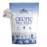 Mystic Nature Celtic Sea Salt - 500g | 100% Organic | Natural Unrefined Mineral Rich Celtic Salt Crystals From France | Rich In Magnesium Calcium Iron Potassium